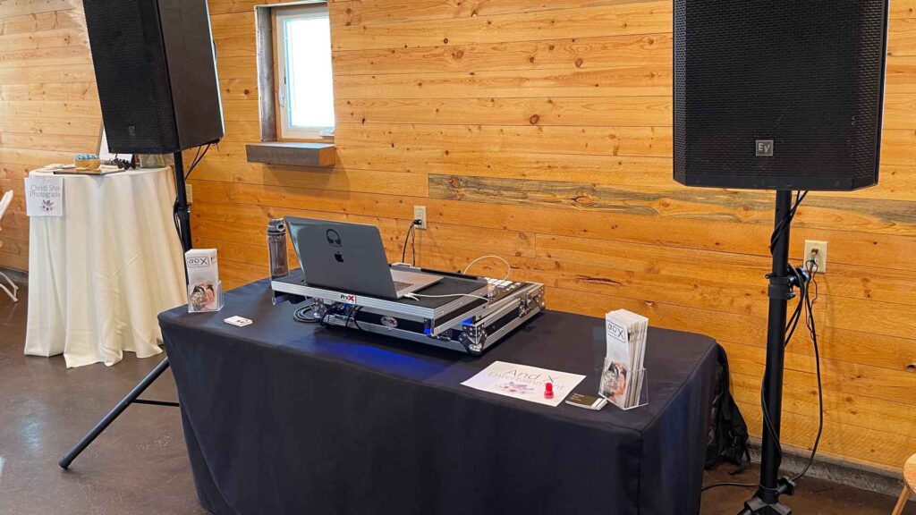 The Idahoan's Wedding DJ Setup