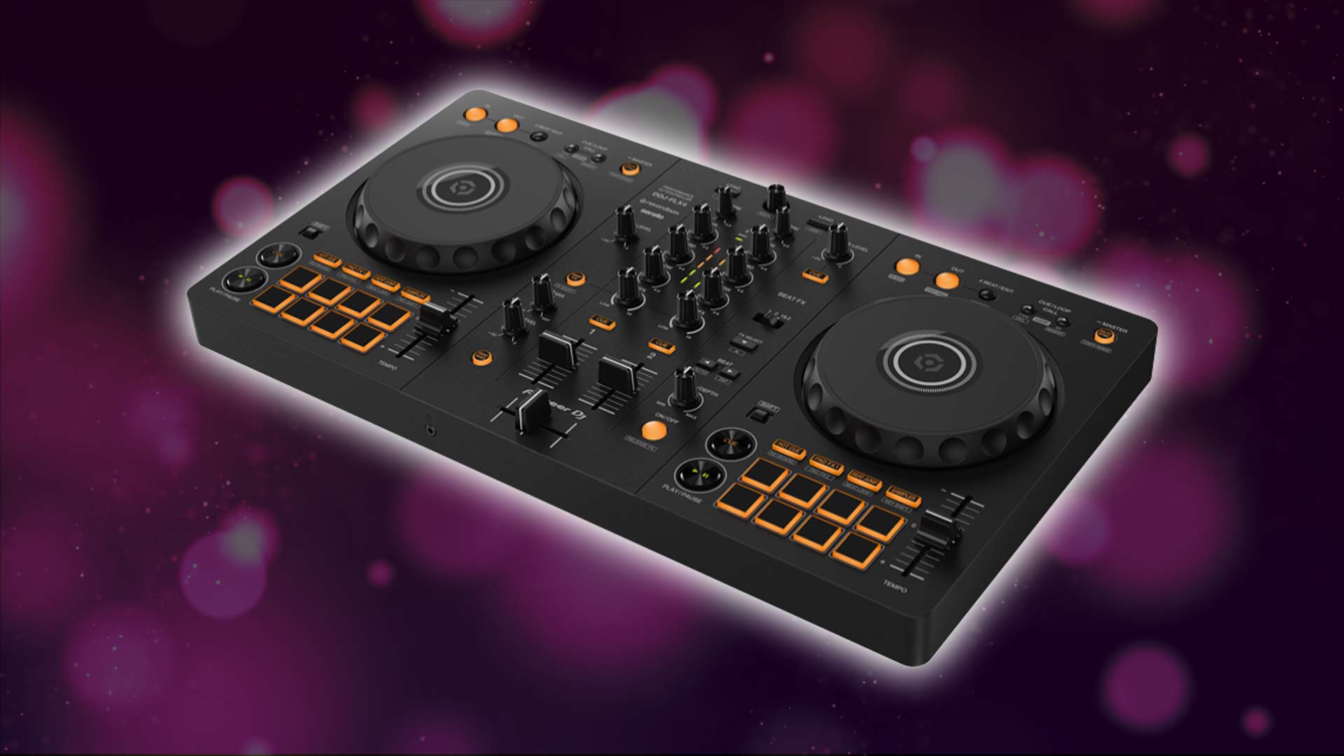 Pioneer DJ DDJ-FLX4 On A Colorful Background As The Header Image for My Unpopular Opinion About Pioneer DJ's new entry level controller