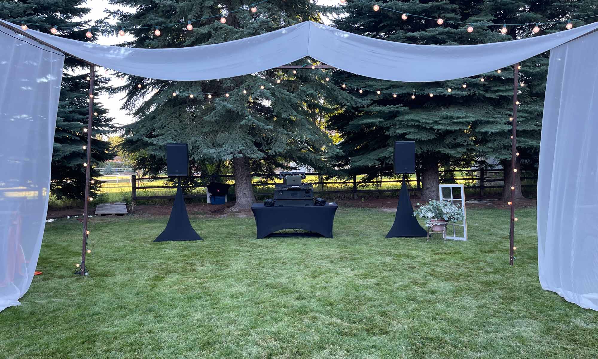 Wedding Reception DJ setup in Idaho Falls, ID