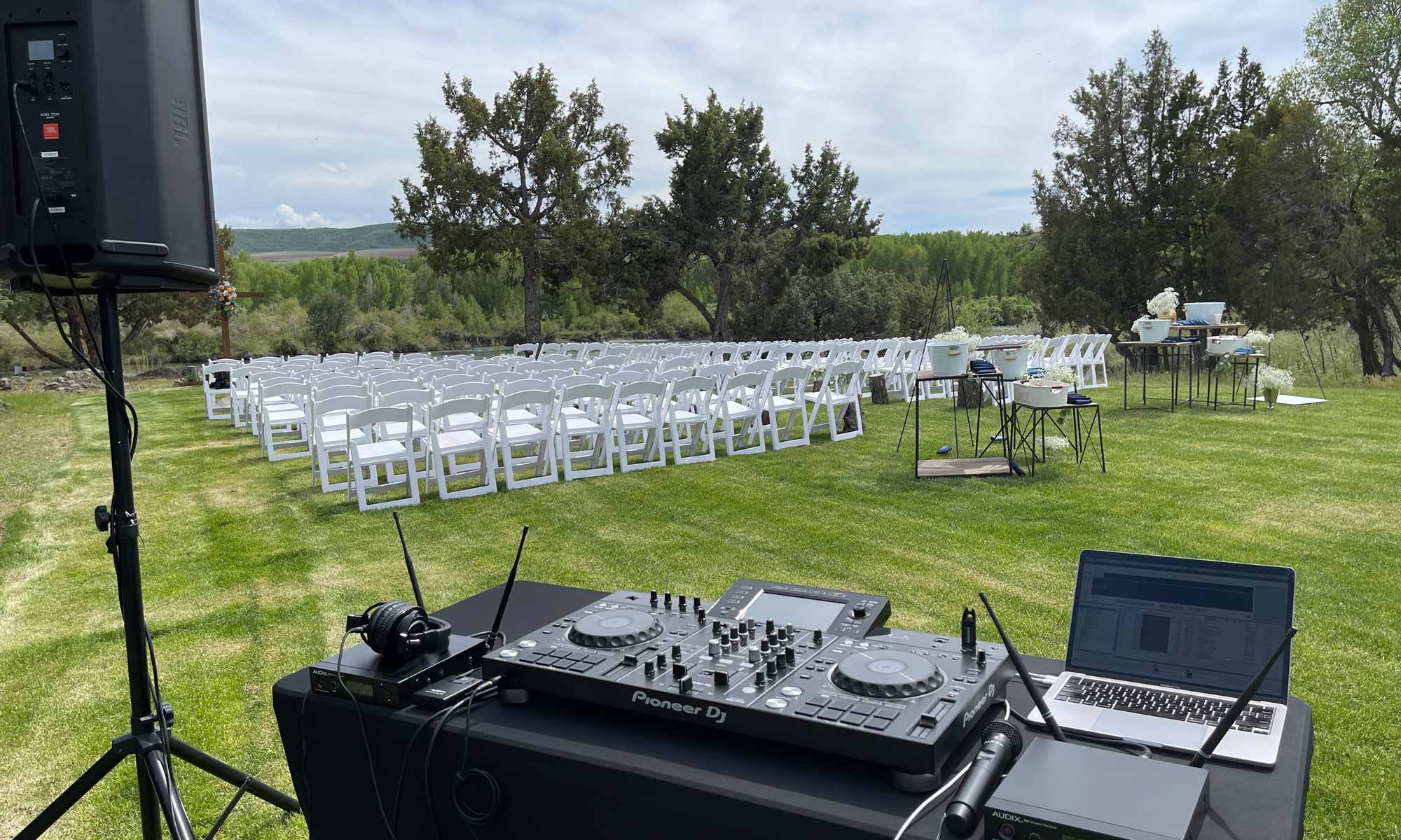 Wedding Ceremony DJ Setup