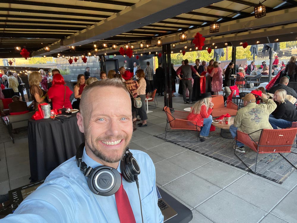 Jackson Hole Chamber of Commerce Paint The Town Red Party and Fundraiser for the 40th Annual Fall Arts Festival - The Cloudveil Terrace - The Idahoan