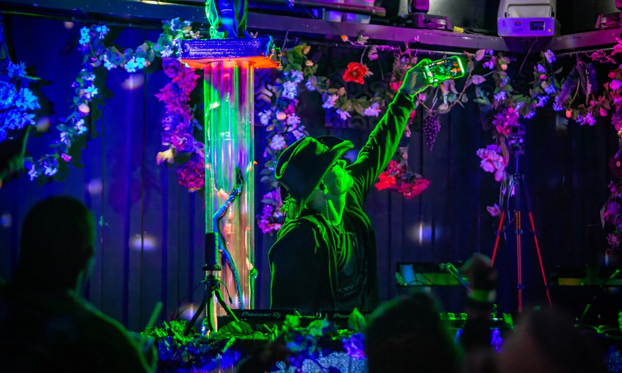 Taking pictures of the dance floor at The Awakening with Discognition.