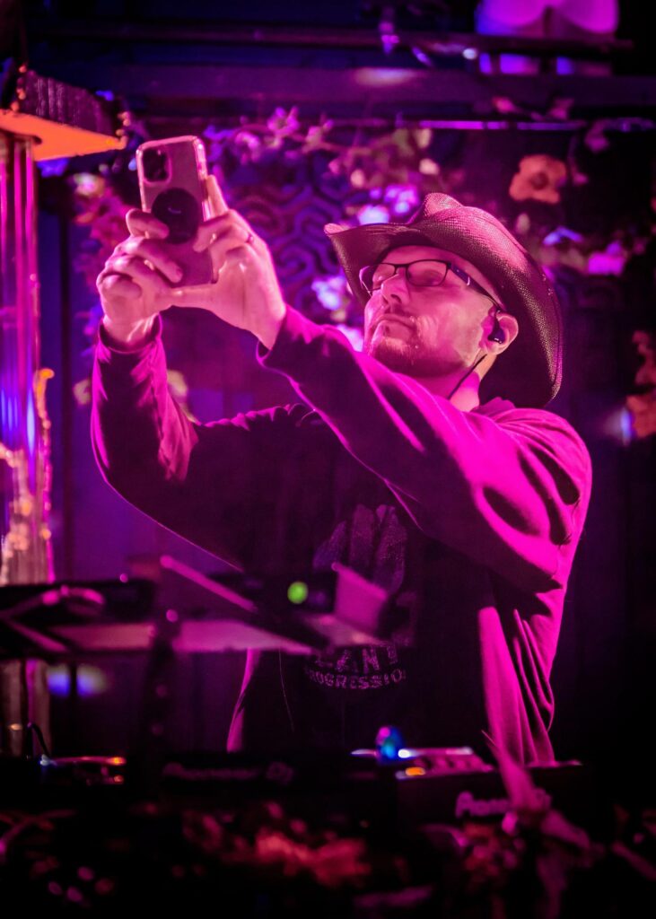The Idahoan taking pictures for his social media channels.