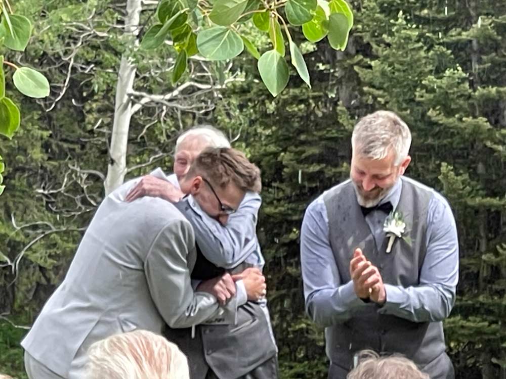 Dana and Chandler's wedding ceremony at Grand Targhee Resort in Alta, WY