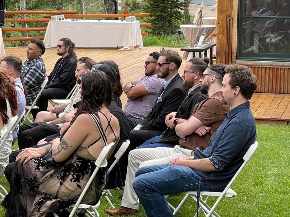 Dana and Chandler's wedding ceremony at Grand Targhee Resort in Alta, WY